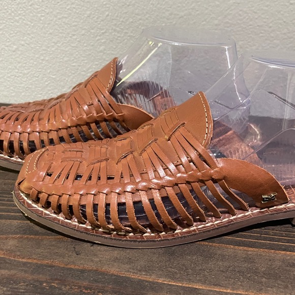 Sam Edelman Keely Woven Mule Slides Women's Size 8 Brown Leather - Picture 4 of 15